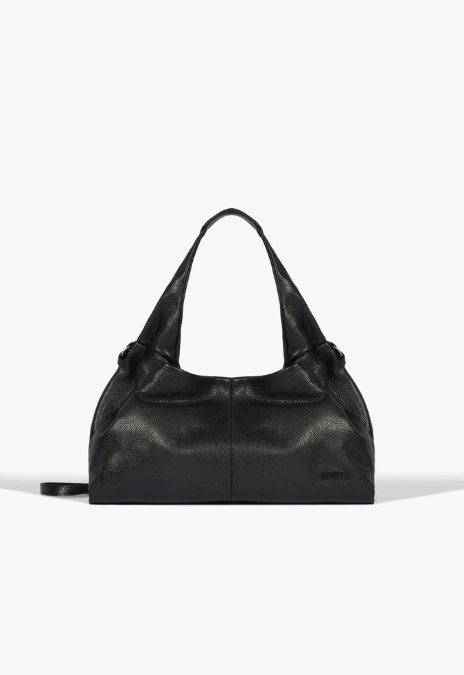 Bolsa Hobo Média Couro Preta