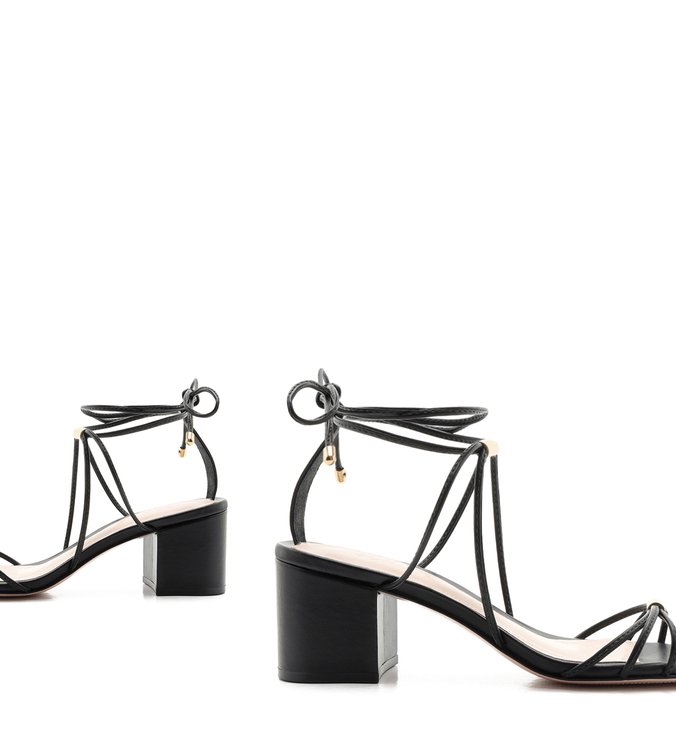 Sandália Strings Block Heel Black Sandália Strings Block Heel Black