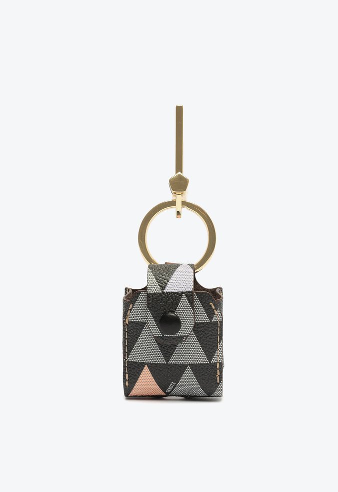 Porta AirPods Triangle Couro Preto