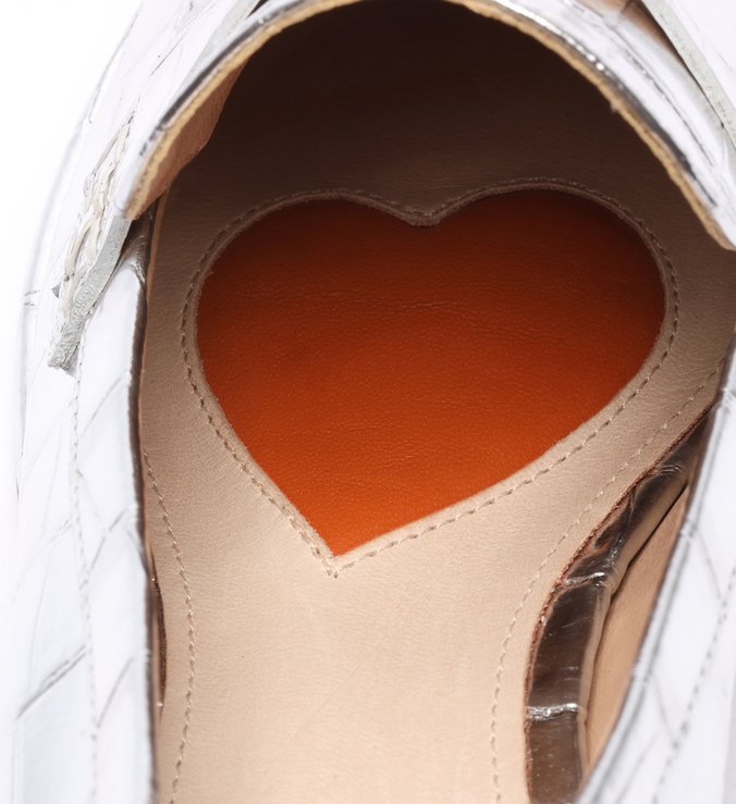 Schutz x Ginger Mocassim Croco Prata Schutz x Ginger Mocassim Croco Prata