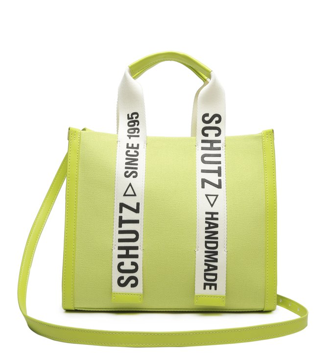 Bolsa Mini Tote Livia Lona Verde Bolsa Mini Tote Livia Lona Verde
