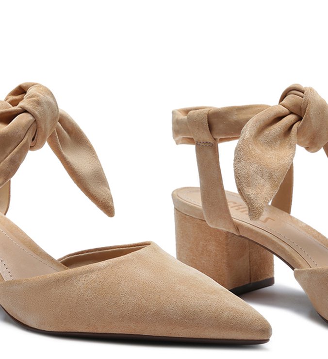 Sapato Bico Fino Block Heel Honey Sapato Bico Fino Block Heel Honey