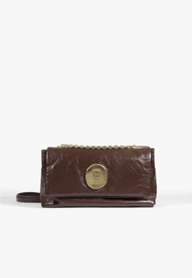 Bolsa Tiracolo Pequena Couro Marrom