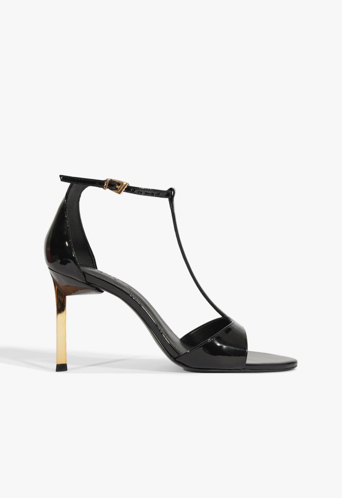 Sandália Allure Verniz Preta 