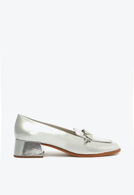 Sapato Mocassim Domenica Triangle Prata