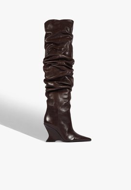 Bota Siena Otk Slouch Couro Marrom