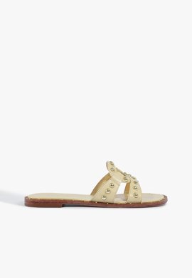 Rasteira Flat Bege