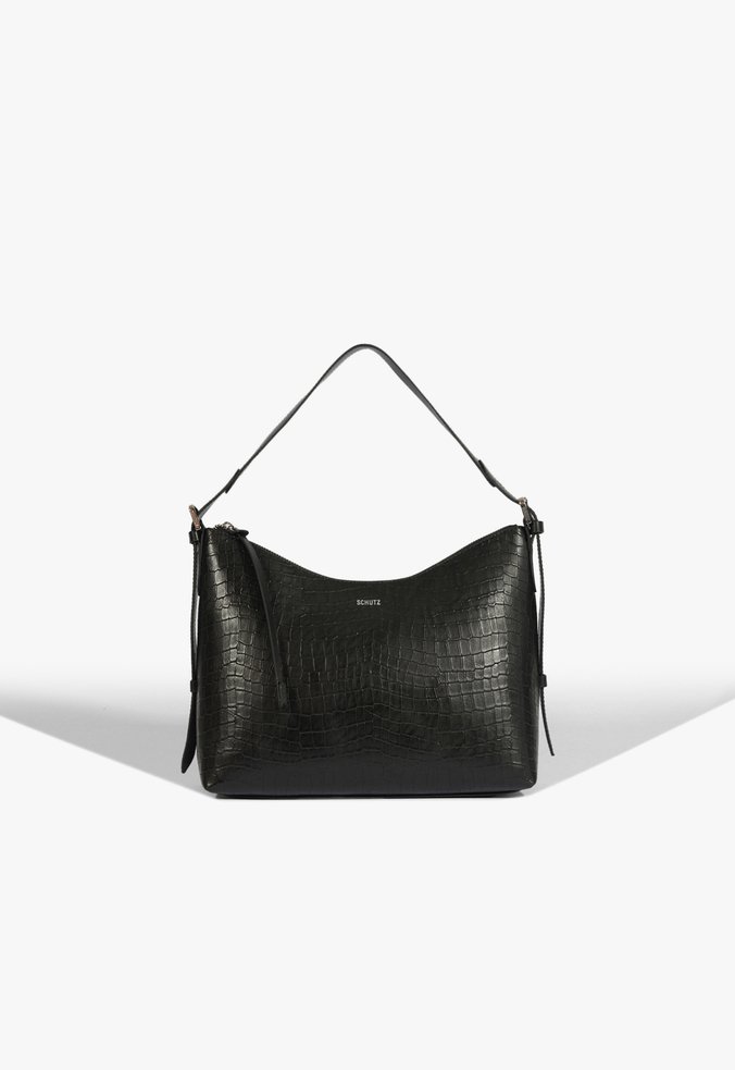 Bolsa Média Maeve Croco Preta
