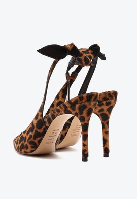 Sapato Scarpin Emily Camurça Animal Print