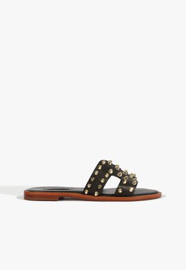 Rasteira Flat Preta