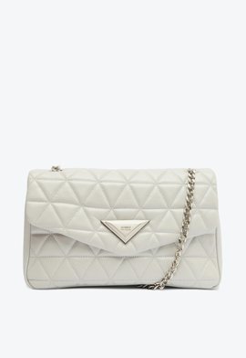 Bolsa Grande Tiracolo 944 Matelassê Cinza