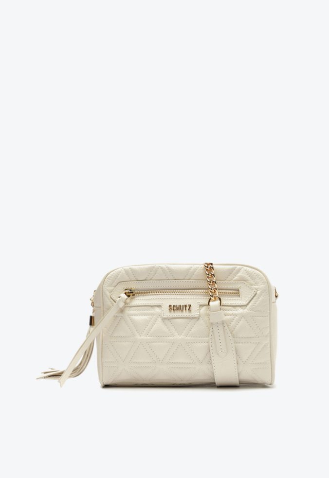 Bolsa Tiracolo Mirella Couro Branca