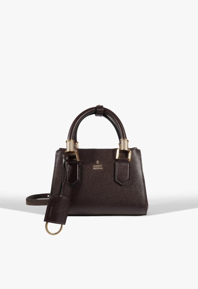 Bolsa Tote Baby Lauren Pequena Couro Marrom