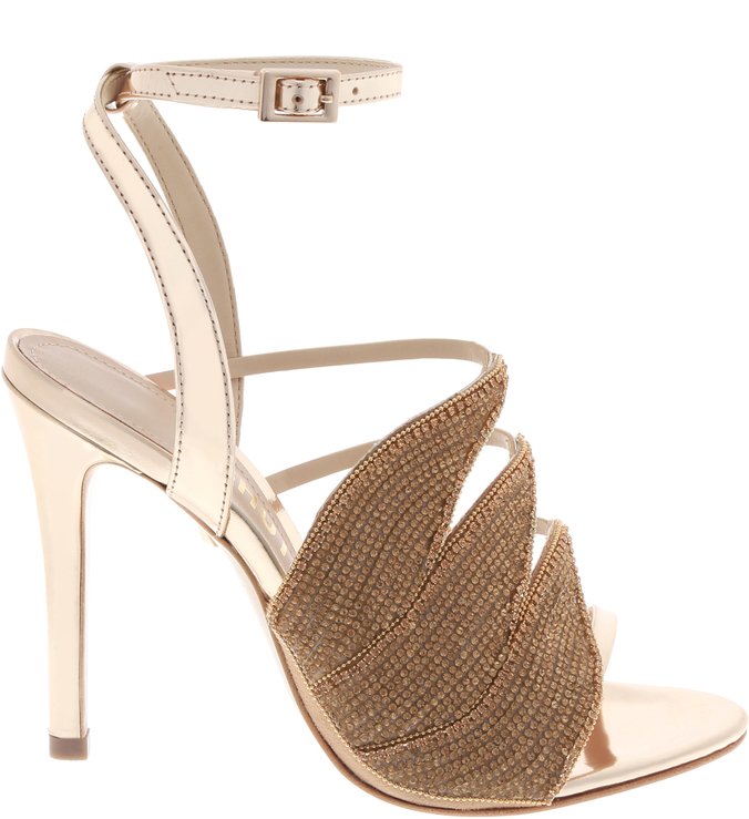 Sandália Leaf Stiletto Platina