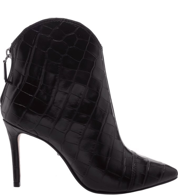 Bota New Western Croco Preta