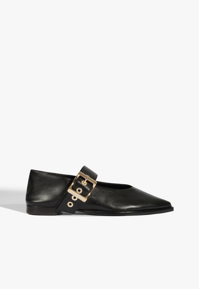 Sapatilha Fresh Boho Couro Preta