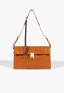 Bolsa Tiracolo Média The Coolest Bag Couro Marrom