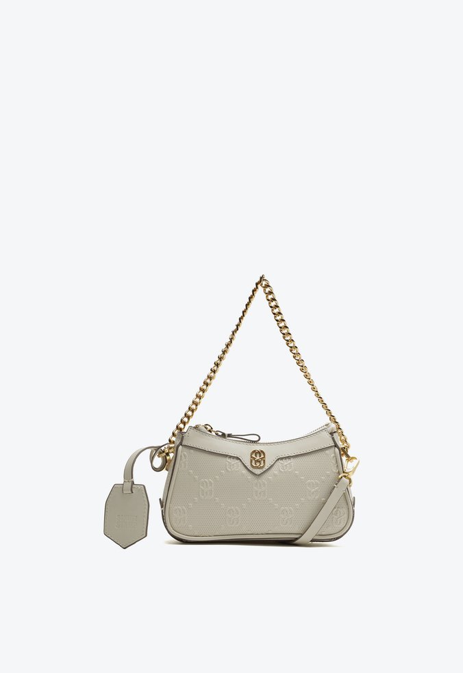 Bolsa Mini Shoulder Denna Stamp Couro Branca
