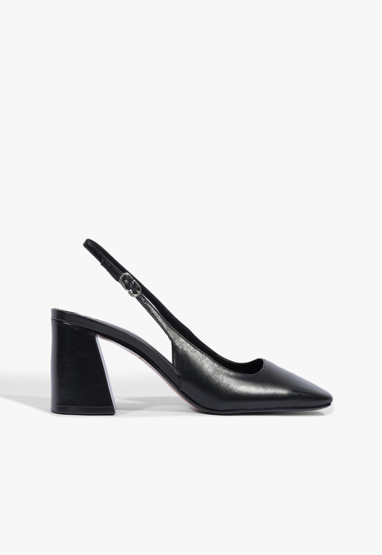 Scarpin Slingback Leia Block Couro Preto | Schutz
