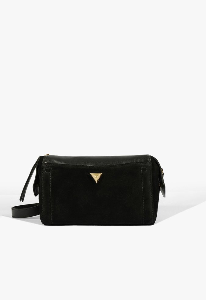 Bolsa Média Couro Preta