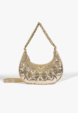Bolsa Shoulder 944 Party Couro Dourada