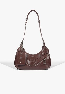 Bolsa Tiracolo Suri Média Zíper Couro Vermelha