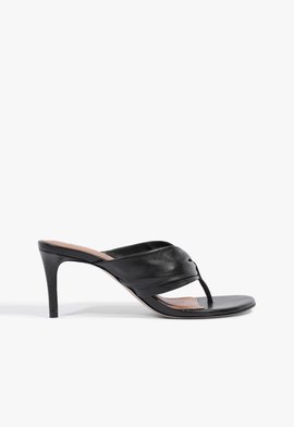 Sandália Salto Fino Willow Couro Preto