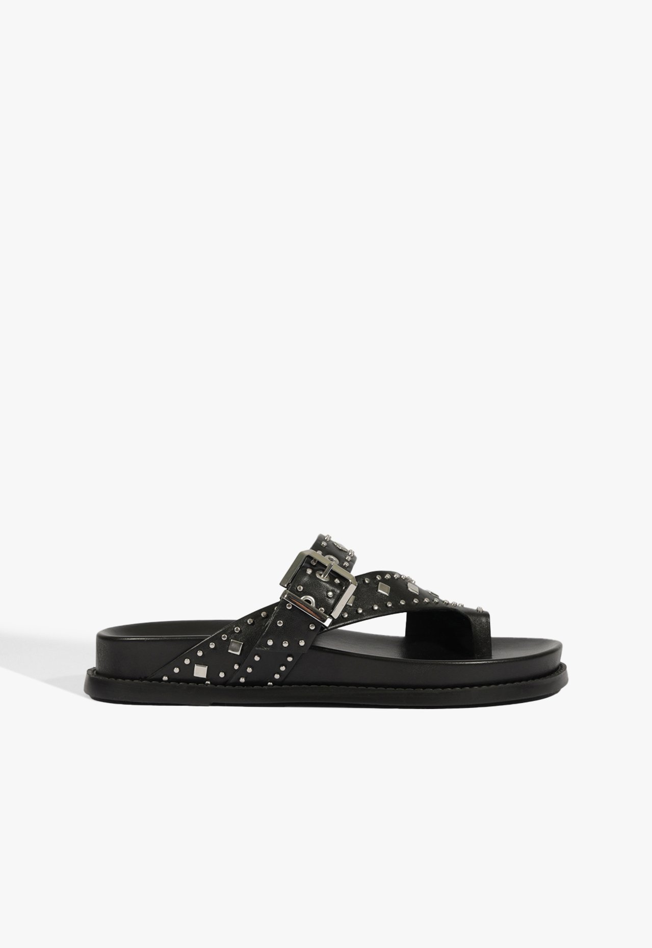 Papete Rasteira Couro Preta | Schutz