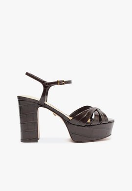 Sandália Keefa Meia Pata Couro Marrom