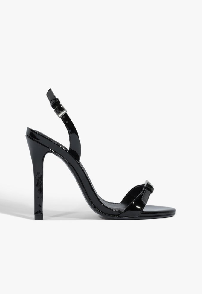 Sandália Salto Skye High Stiletto Verniz Preta