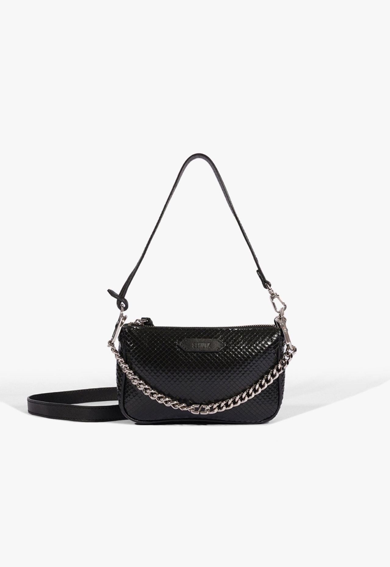 Bolsa Tiracolo Emmy Snake Couro Preta | Schutz