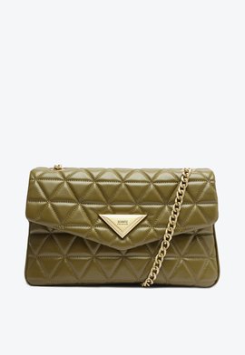 Bolsa Grande Tiracolo 944 Matelassê Couro Verde