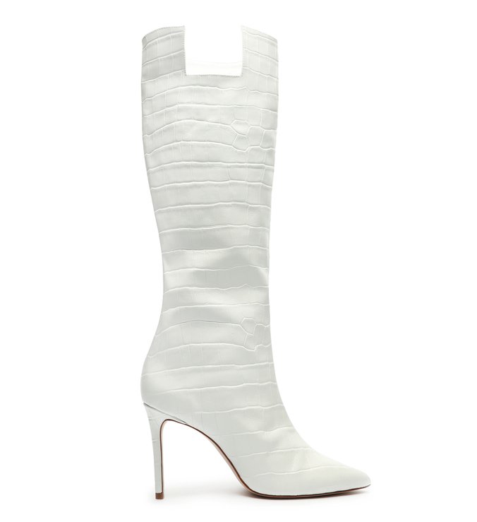 SCHUTZ X GINGER BOTA CROCO WHITE SCHUTZ X GINGER BOTA CROCO WHITE