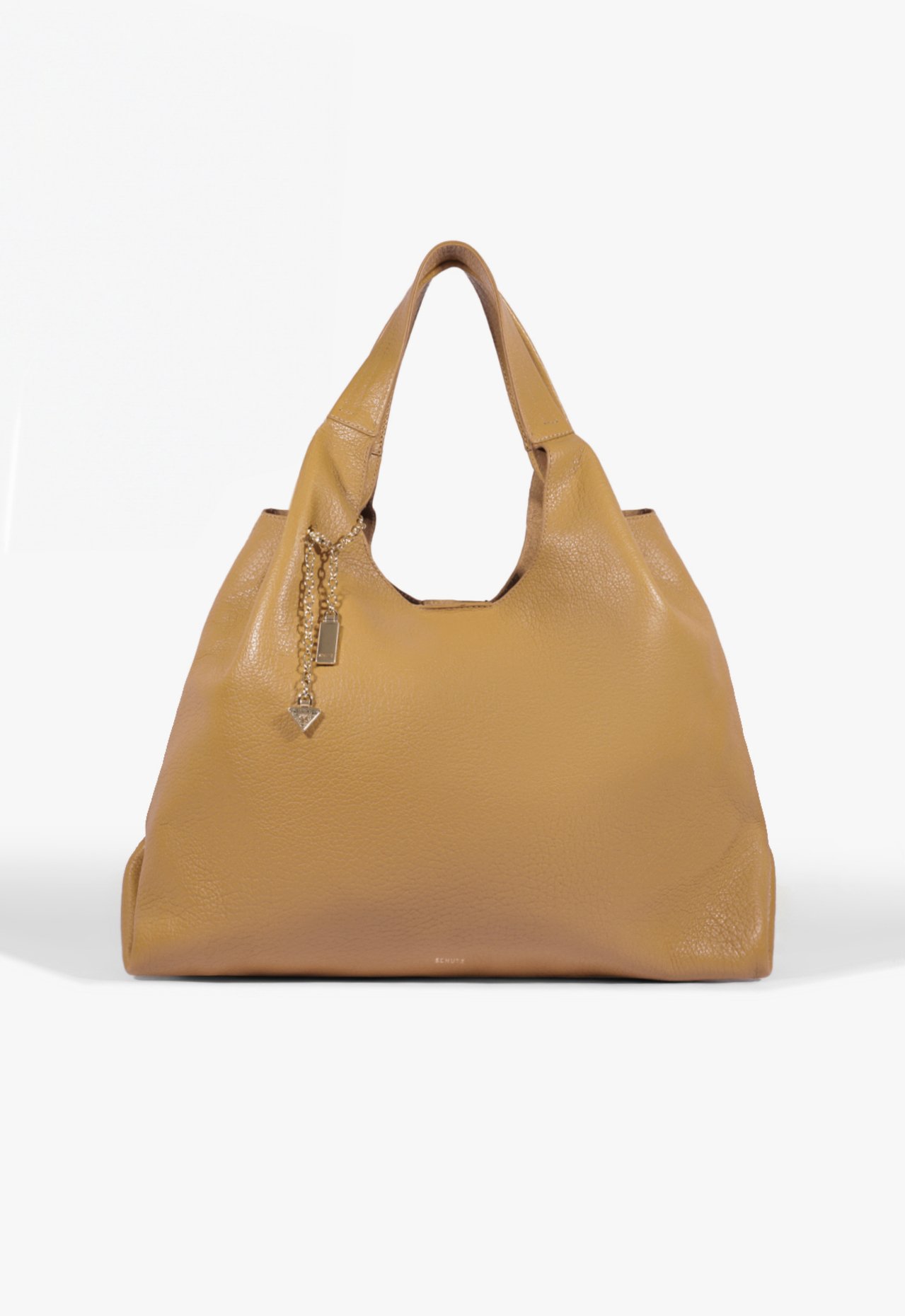 Vista 2 Bolsa Hobo Grande Agnes Couro Schutz Schutz BR Cinza Schutz BR Cinza