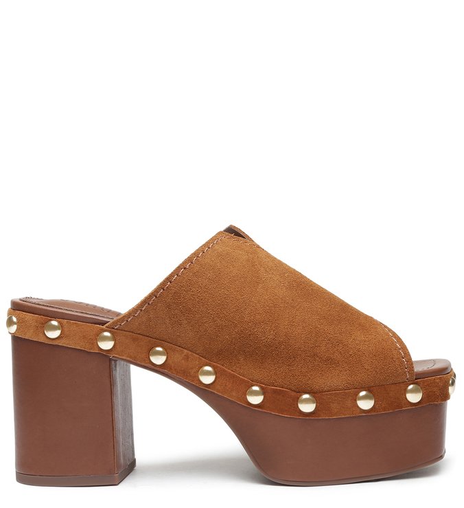 Sandália Clog Studs Wood