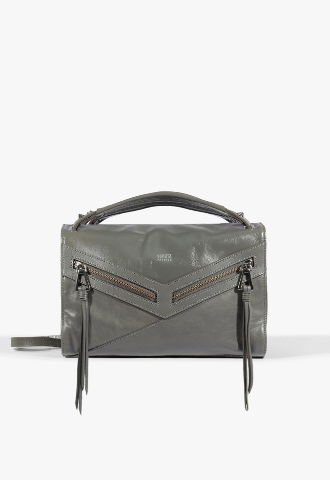 Bolsa Mini Tote Suri Couro Cinza