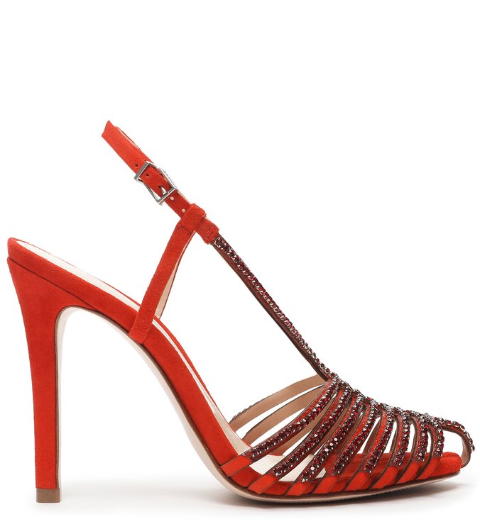 Sandália Nobuck Glam Red