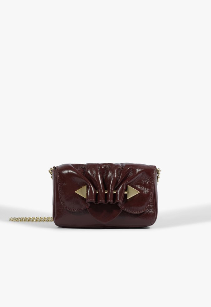 Bolsa Lacey Pequena Tiracolo Cherry Wine