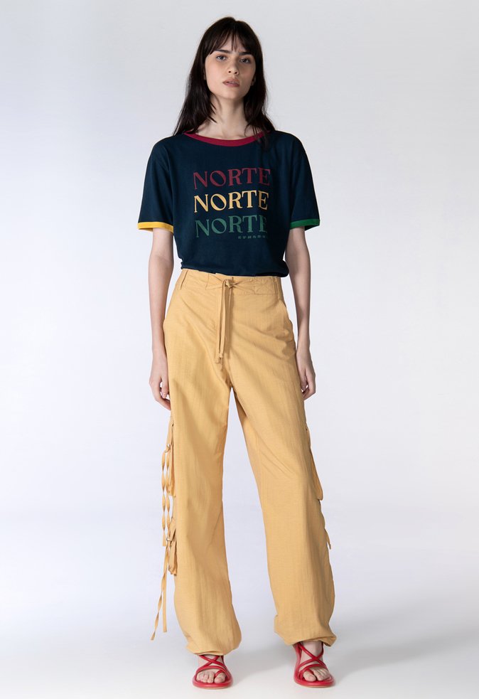 Calça Cargo Teodora Bege Calça Cargo Teodora Bege