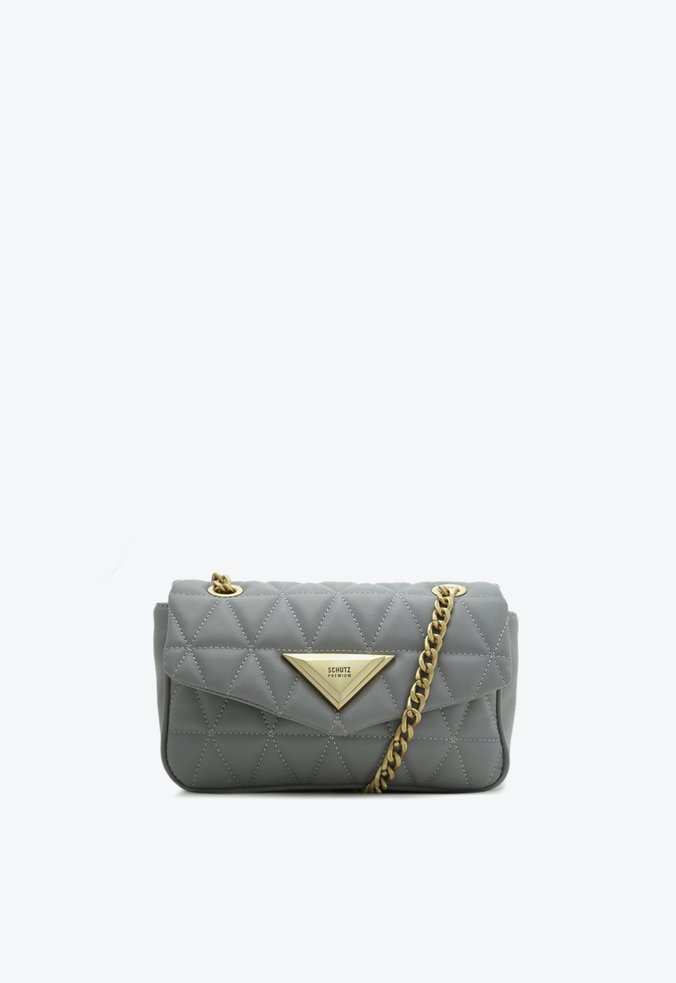 Bolsa Média Tiracolo 944 Matelassê Cinza