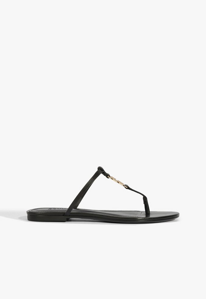 Sandália Rasteira Statement Flats Preta