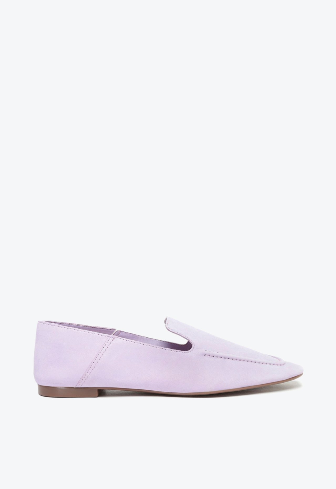 Sapato Mocassim Bico Fino Nobuck Lilás | Schutz