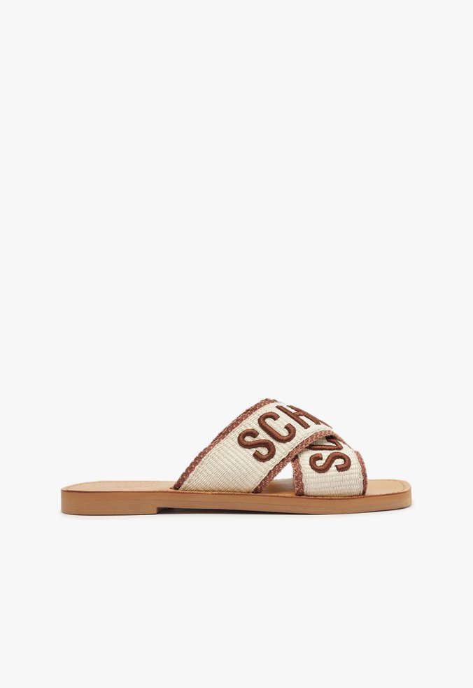 Sandália Rasteira X Schutz Marrom