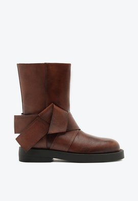 Bota Fawn Couro Marrom Escuro
