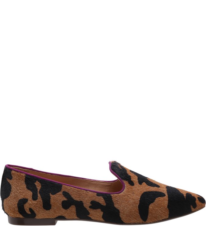 Mocassim Cow Print Brown