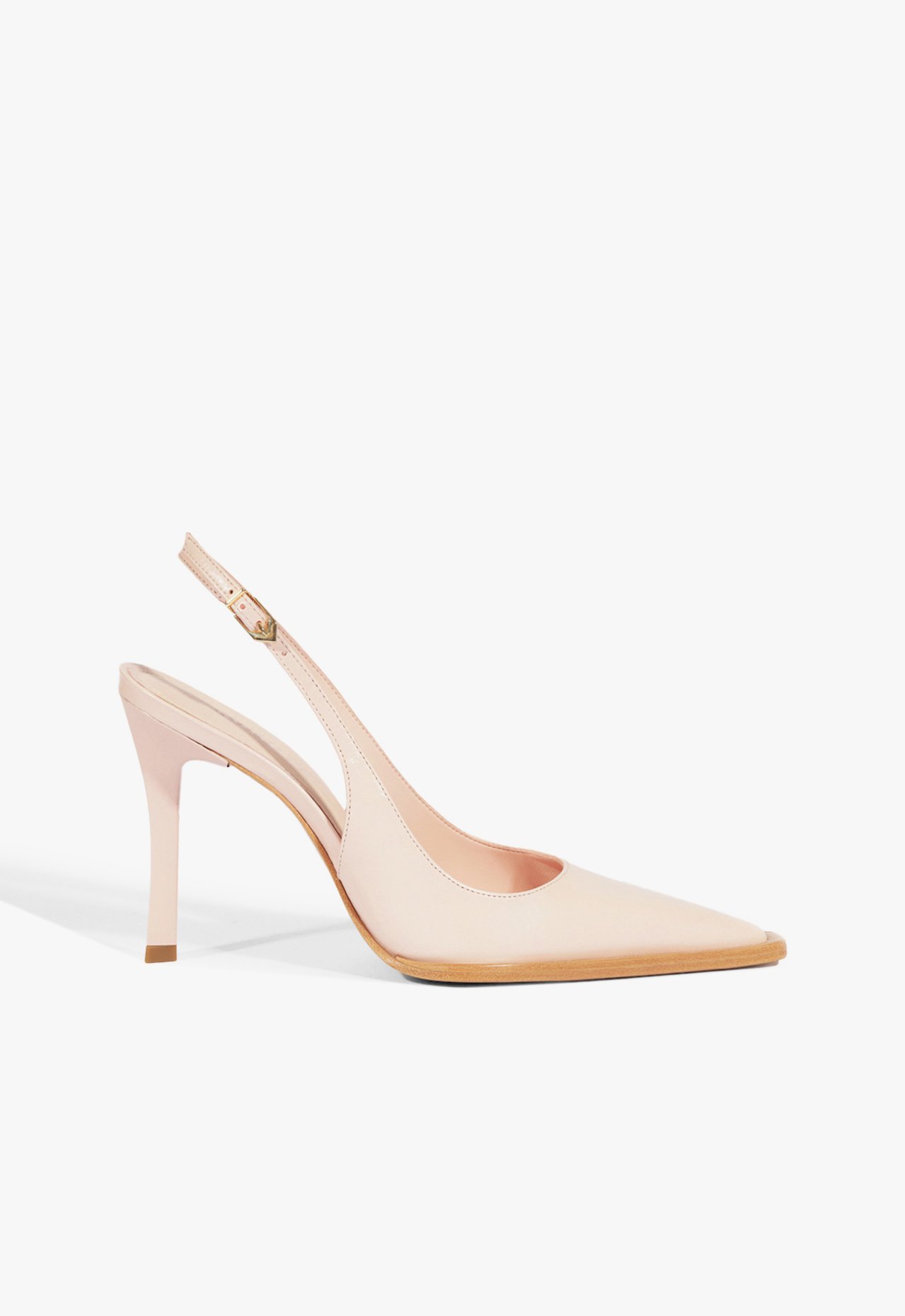 Sapato Scarpin Slingback Couro Madeira Rosa | Schutz