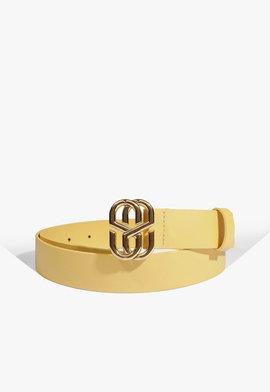 Cinto Emblem Couro Amarelo