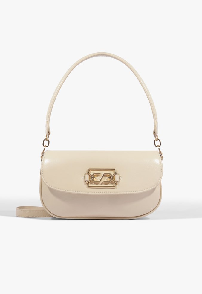 Bolsa Tiracolo Shoulder Camille Média Couro Branca