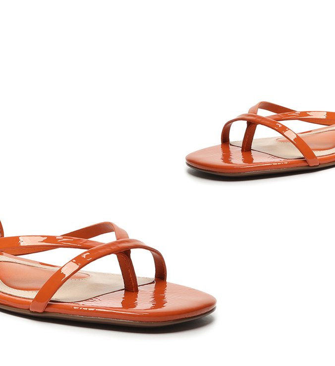 Schutz x Ginger Sandália Flat Lace-Up Ocre Schutz x Ginger Sandália Flat Lace-Up Ocre