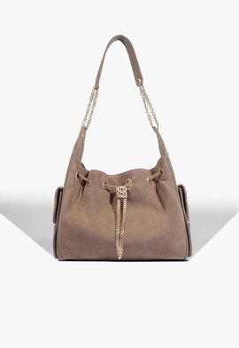 Bolsa Tiracolo Lilibet Média Camurça Marrom